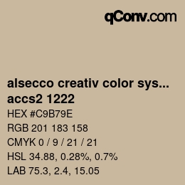 Código de color: alsecco creativ color system 2.0 (accs 2.0) - accs2 1222 | qconv.com