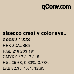 Código de color: alsecco creativ color system 2.0 (accs 2.0) - accs2 1223 | qconv.com