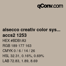 カラーコード: alsecco creativ color system 2.0 (accs 2.0) - accs2 1253 | qconv.com