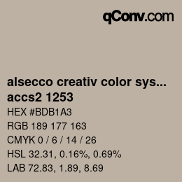 Code couleur: alsecco creativ color system 2.0 (accs 2.0) - accs2 1253 | qconv.com