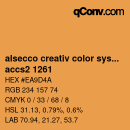 Código de color: alsecco creativ color system 2.0 (accs 2.0) - accs2 1261 | qconv.com