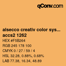 Código de color: alsecco creativ color system 2.0 (accs 2.0) - accs2 1262 | qconv.com