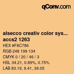 Código de color: alsecco creativ color system 2.0 (accs 2.0) - accs2 1263 | qconv.com