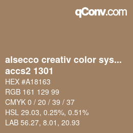 カラーコード: alsecco creativ color system 2.0 (accs 2.0) - accs2 1301 | qconv.com