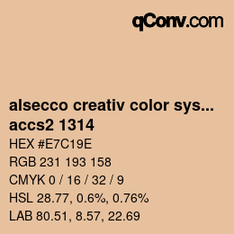 カラーコード: alsecco creativ color system 2.0 (accs 2.0) - accs2 1314 | qconv.com