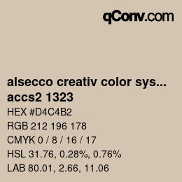 Código de color: alsecco creativ color system 2.0 (accs 2.0) - accs2 1323 | qconv.com