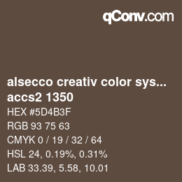 Código de color: alsecco creativ color system 2.0 (accs 2.0) - accs2 1350 | qconv.com