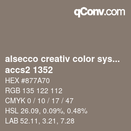 Farbcode: alsecco creativ color system 2.0 (accs 2.0) - accs2 1352 | qconv.com