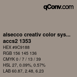 カラーコード: alsecco creativ color system 2.0 (accs 2.0) - accs2 1353 | qconv.com