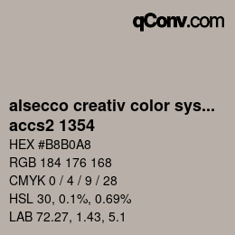 Código de color: alsecco creativ color system 2.0 (accs 2.0) - accs2 1354 | qconv.com