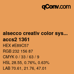 Código de color: alsecco creativ color system 2.0 (accs 2.0) - accs2 1361 | qconv.com