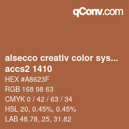 カラーコード: alsecco creativ color system 2.0 (accs 2.0) - accs2 1410 | qconv.com