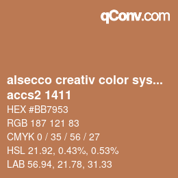 カラーコード: alsecco creativ color system 2.0 (accs 2.0) - accs2 1411 | qconv.com