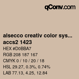 Código de color: alsecco creativ color system 2.0 (accs 2.0) - accs2 1423 | qconv.com