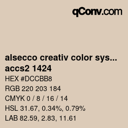 カラーコード: alsecco creativ color system 2.0 (accs 2.0) - accs2 1424 | qconv.com