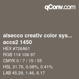 Color code: alsecco creativ color system 2.0 (accs 2.0) - accs2 1450 | qconv.com