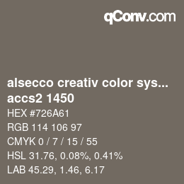 カラーコード: alsecco creativ color system 2.0 (accs 2.0) - accs2 1450 | qconv.com
