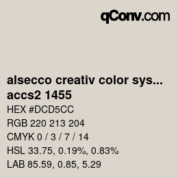 Color code: alsecco creativ color system 2.0 (accs 2.0) - accs2 1455 | qconv.com