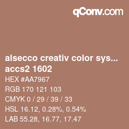 Color code: alsecco creativ color system 2.0 (accs 2.0) - accs2 1602 | qconv.com