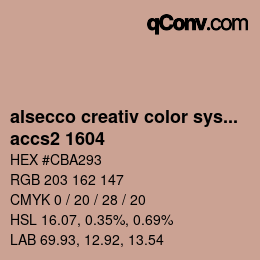 Color code: alsecco creativ color system 2.0 (accs 2.0) - accs2 1604 | qconv.com