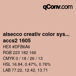 カラーコード: alsecco creativ color system 2.0 (accs 2.0) - accs2 1605 | qconv.com