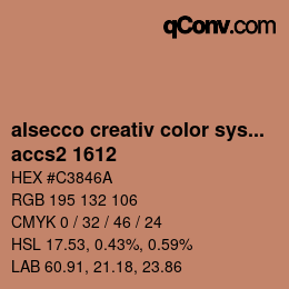 Color code: alsecco creativ color system 2.0 (accs 2.0) - accs2 1612 | qconv.com