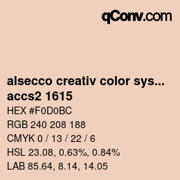 カラーコード: alsecco creativ color system 2.0 (accs 2.0) - accs2 1615 | qconv.com