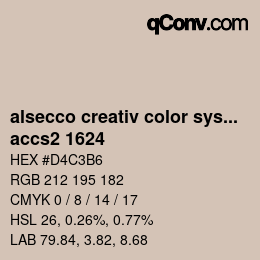 Código de color: alsecco creativ color system 2.0 (accs 2.0) - accs2 1624 | qconv.com