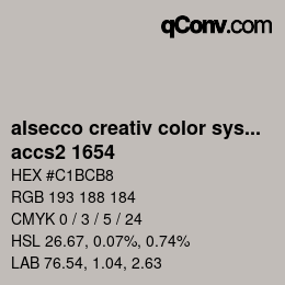 カラーコード: alsecco creativ color system 2.0 (accs 2.0) - accs2 1654 | qconv.com