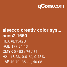 Color code: alsecco creativ color system 2.0 (accs 2.0) - accs2 1660 | qconv.com