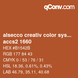 Color code: alsecco creativ color system 2.0 (accs 2.0) - accs2 1660 | qconv.com