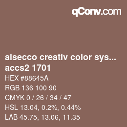 Color code: alsecco creativ color system 2.0 (accs 2.0) - accs2 1701 | qconv.com