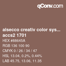 Color code: alsecco creativ color system 2.0 (accs 2.0) - accs2 1701 | qconv.com