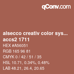 Color code: alsecco creativ color system 2.0 (accs 2.0) - accs2 1711 | qconv.com