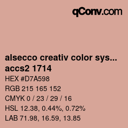 Color code: alsecco creativ color system 2.0 (accs 2.0) - accs2 1714 | qconv.com