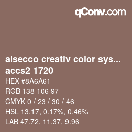 カラーコード: alsecco creativ color system 2.0 (accs 2.0) - accs2 1720 | qconv.com
