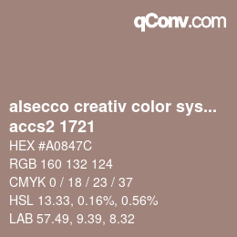 Color code: alsecco creativ color system 2.0 (accs 2.0) - accs2 1721 | qconv.com