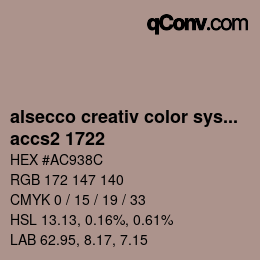 カラーコード: alsecco creativ color system 2.0 (accs 2.0) - accs2 1722 | qconv.com