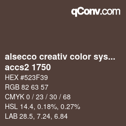 Código de color: alsecco creativ color system 2.0 (accs 2.0) - accs2 1750 | qconv.com