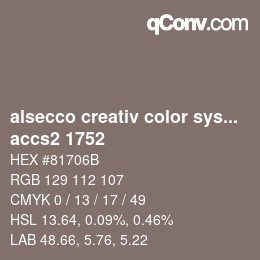 カラーコード: alsecco creativ color system 2.0 (accs 2.0) - accs2 1752 | qconv.com