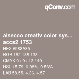 Color code: alsecco creativ color system 2.0 (accs 2.0) - accs2 1753 | qconv.com