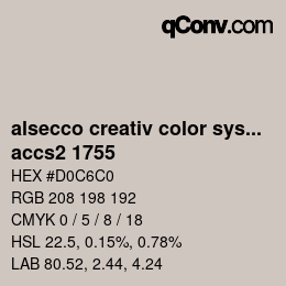 カラーコード: alsecco creativ color system 2.0 (accs 2.0) - accs2 1755 | qconv.com