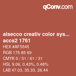 Color code: alsecco creativ color system 2.0 (accs 2.0) - accs2 1761 | qconv.com