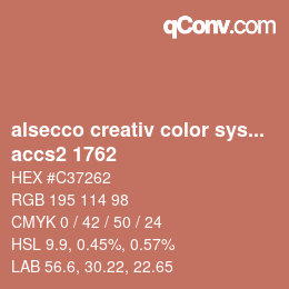 Color code: alsecco creativ color system 2.0 (accs 2.0) - accs2 1762 | qconv.com