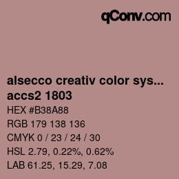 Color code: alsecco creativ color system 2.0 (accs 2.0) - accs2 1803 | qconv.com