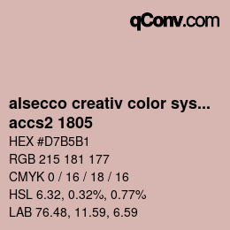 Código de color: alsecco creativ color system 2.0 (accs 2.0) - accs2 1805 | qconv.com