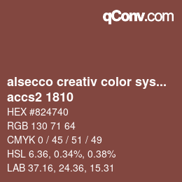 Color code: alsecco creativ color system 2.0 (accs 2.0) - accs2 1810 | qconv.com