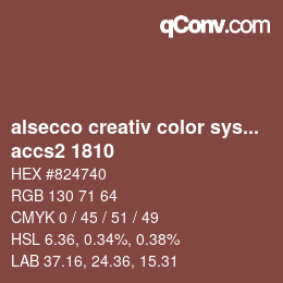 Color code: alsecco creativ color system 2.0 (accs 2.0) - accs2 1810 | qconv.com