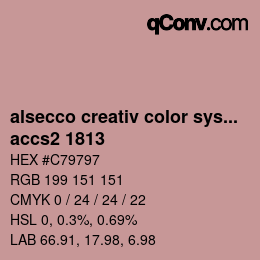 Código de color: alsecco creativ color system 2.0 (accs 2.0) - accs2 1813 | qconv.com