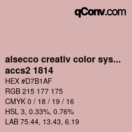 Color code: alsecco creativ color system 2.0 (accs 2.0) - accs2 1814 | qconv.com